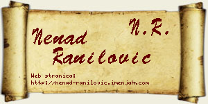 Nenad Ranilović vizit kartica